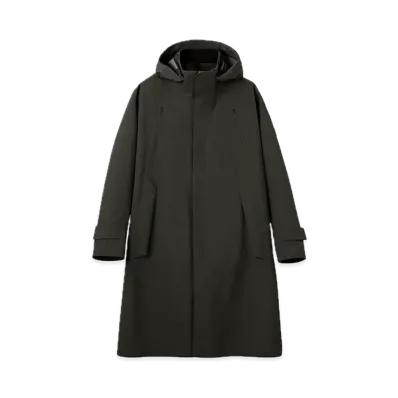 DESCENTE ALLTERRAIN Hardshell Hooded Wool Coat "Dark Gray"