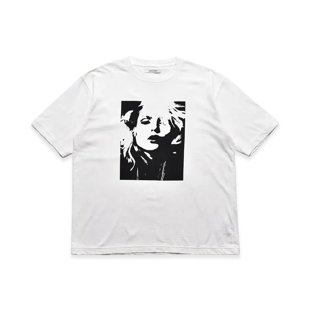 MINEDENIM Monochrome Two tone Face Crewneck T-SH "White"