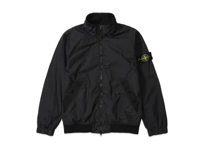 Stone Island Rainproof Nylon Rep Jacket With Logo "Black"