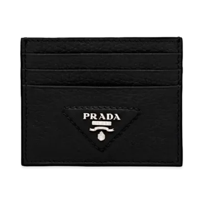 PRADA Leather Card Holder "Black"