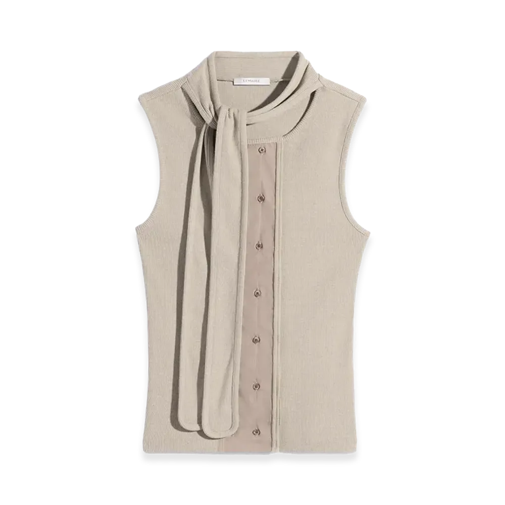 LEMAIRE Women's Jersey Asymmetric Fit Top "Sage"