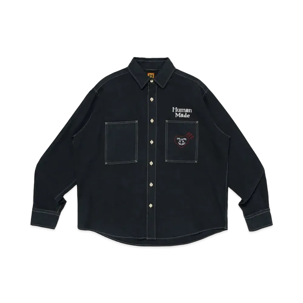 HUMAN MADE Stitch Work Shirt "Black"