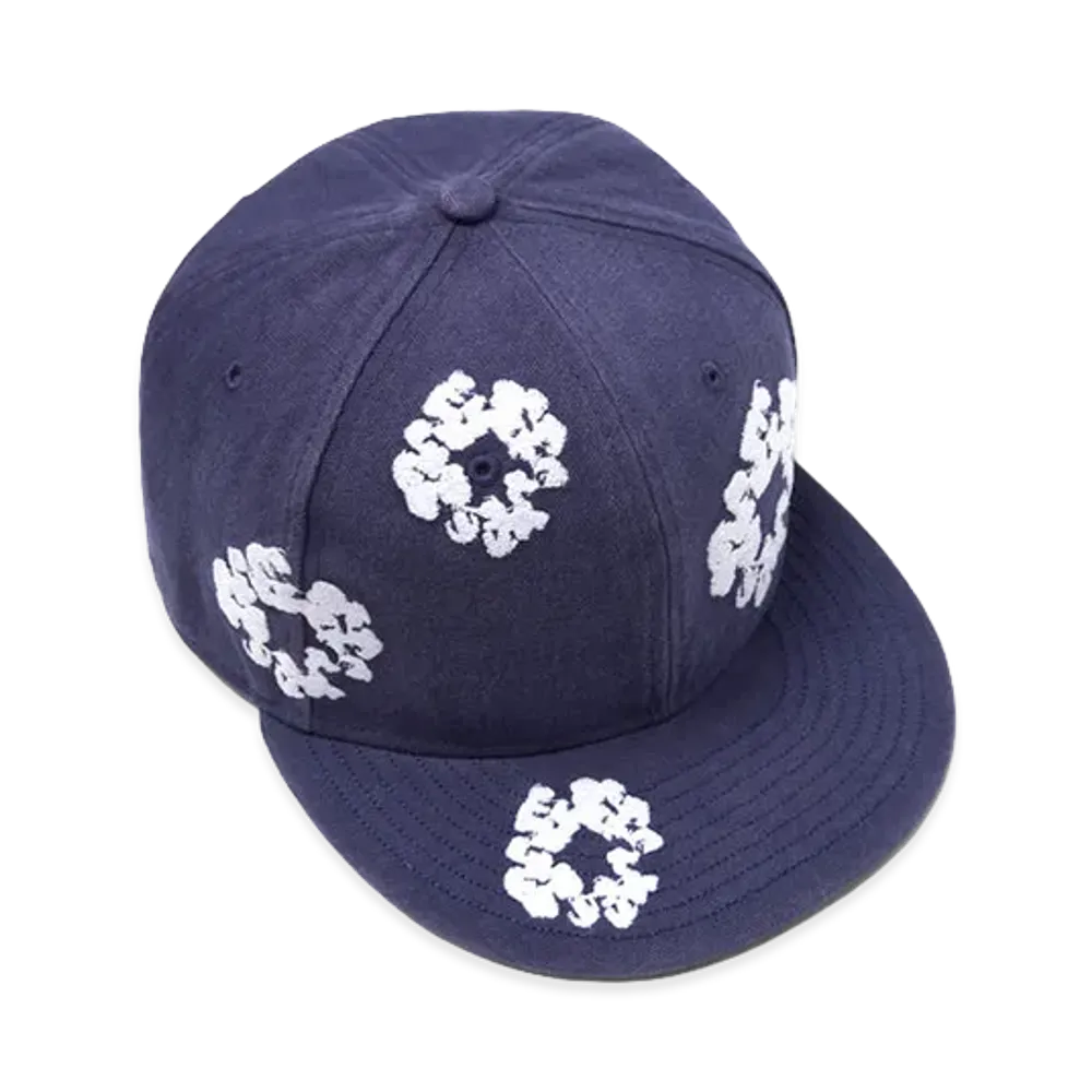DENIM TEARS Cotton Wreath New Era 59Fifty Canvas Fitted Cap "Indigo"