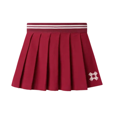 AMIRI Women's Ma Quad Pleated Mini Skirt "Deep Red"
