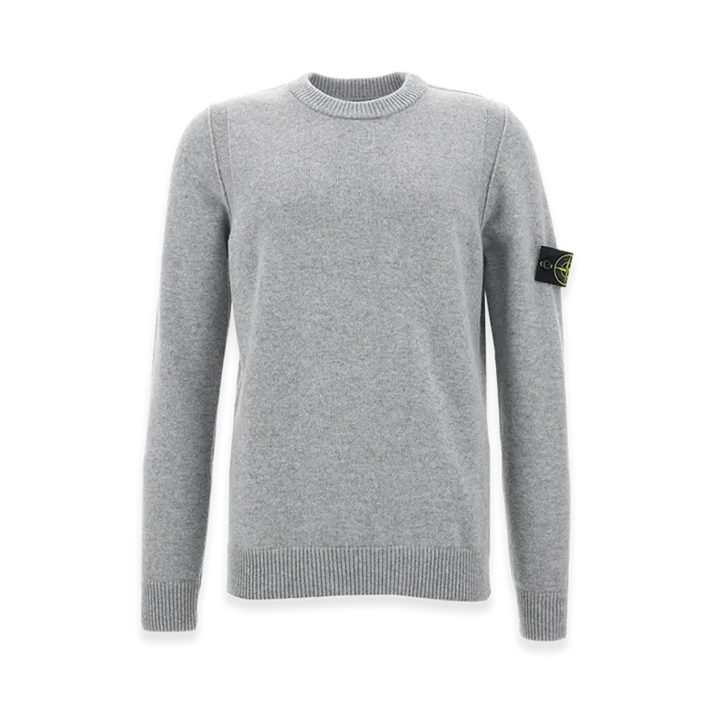 Stone Island Logo Badge Sweater "Gray"