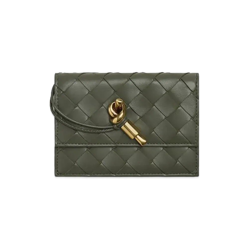 Bottega Veneta Andiamo Zipped Card Case "Pickle"