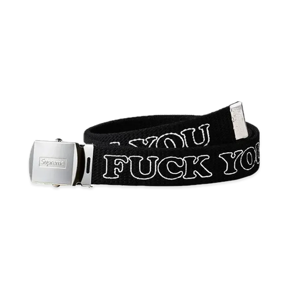 Supreme x HYSTERIC GLAMOUR Fuck You Belt "Black"