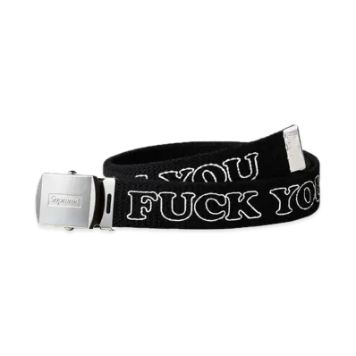 Supreme x HYSTERIC GLAMOUR Fuck You Belt "Black"