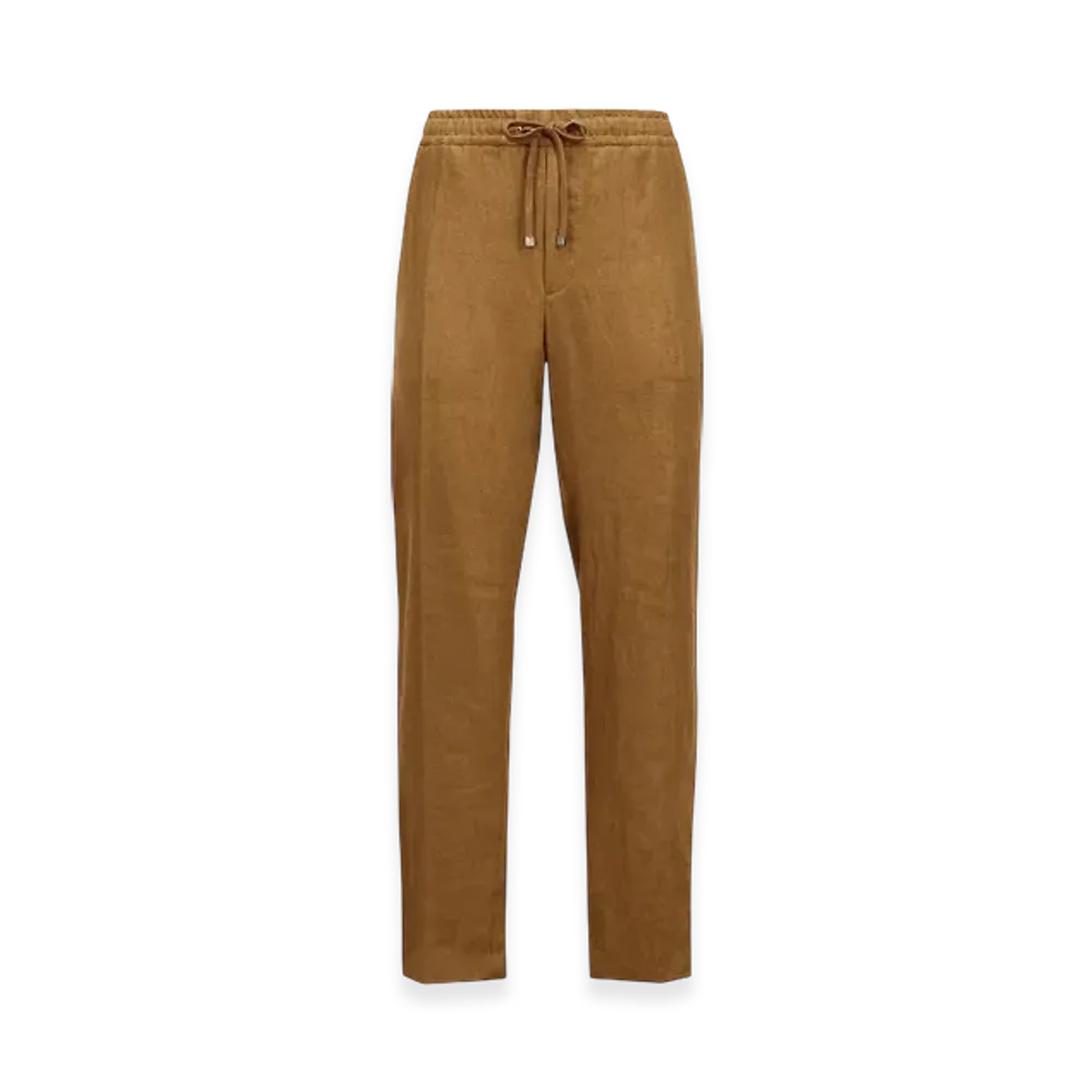 MONCLER Linen Trousers "Light Brown"