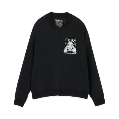 HYSTERIC GLAMOUR See No Evil Ribbed Blouson "Black"