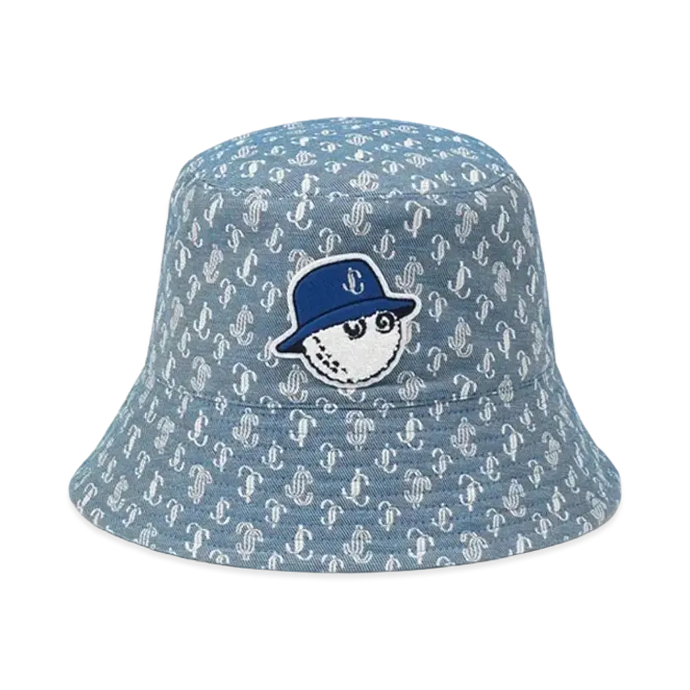 Jimmy Choo x Malbon Golf Denim Monogram Bucket Hat "Denim"