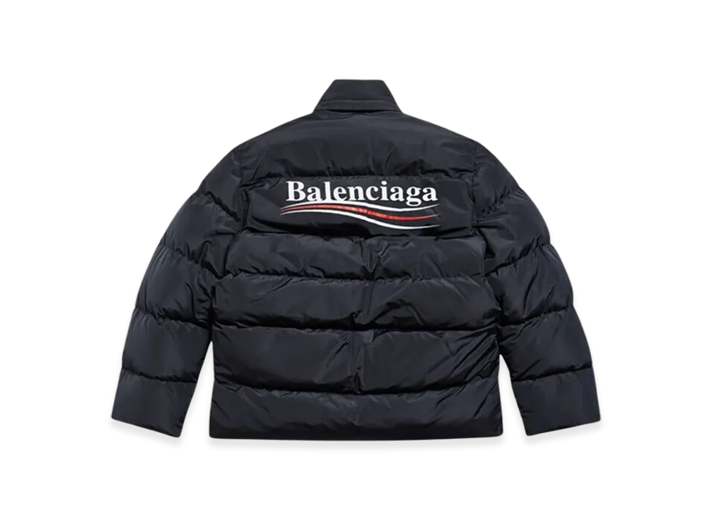 BALENCIAGA Women's Political Campaign C-Shape Puffer "Black"