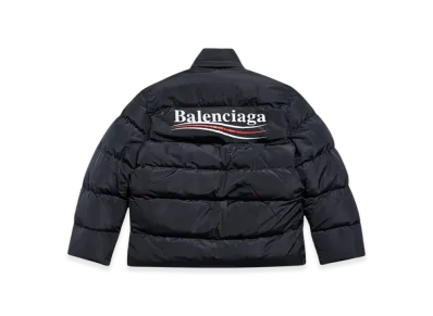 BALENCIAGA Women's Political Campaign C-Shape Puffer "Black"