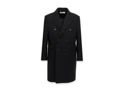 Saint Laurent Double-Breasted Coat "Black"
