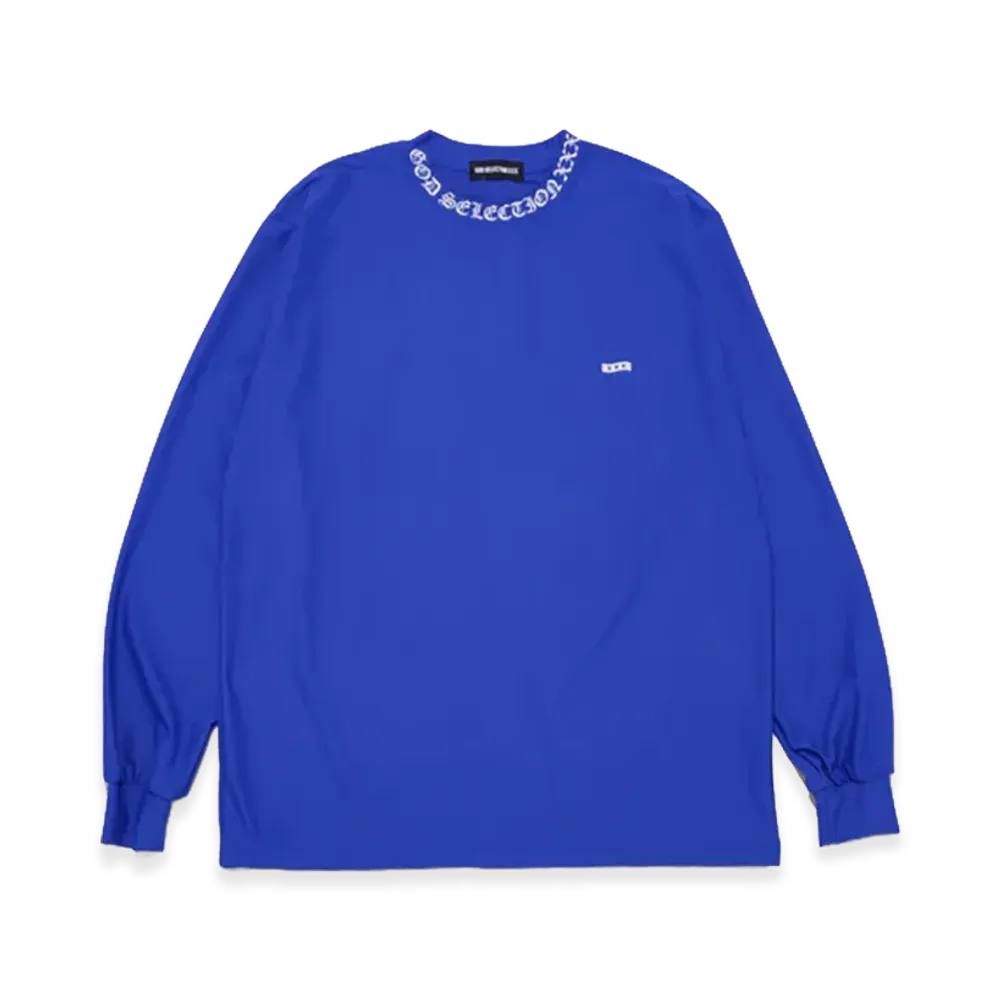 GOD SELECTION XXX Mini Box Logo/Old English Logo Rash Guard GX-S26-CS-05 "Blue"