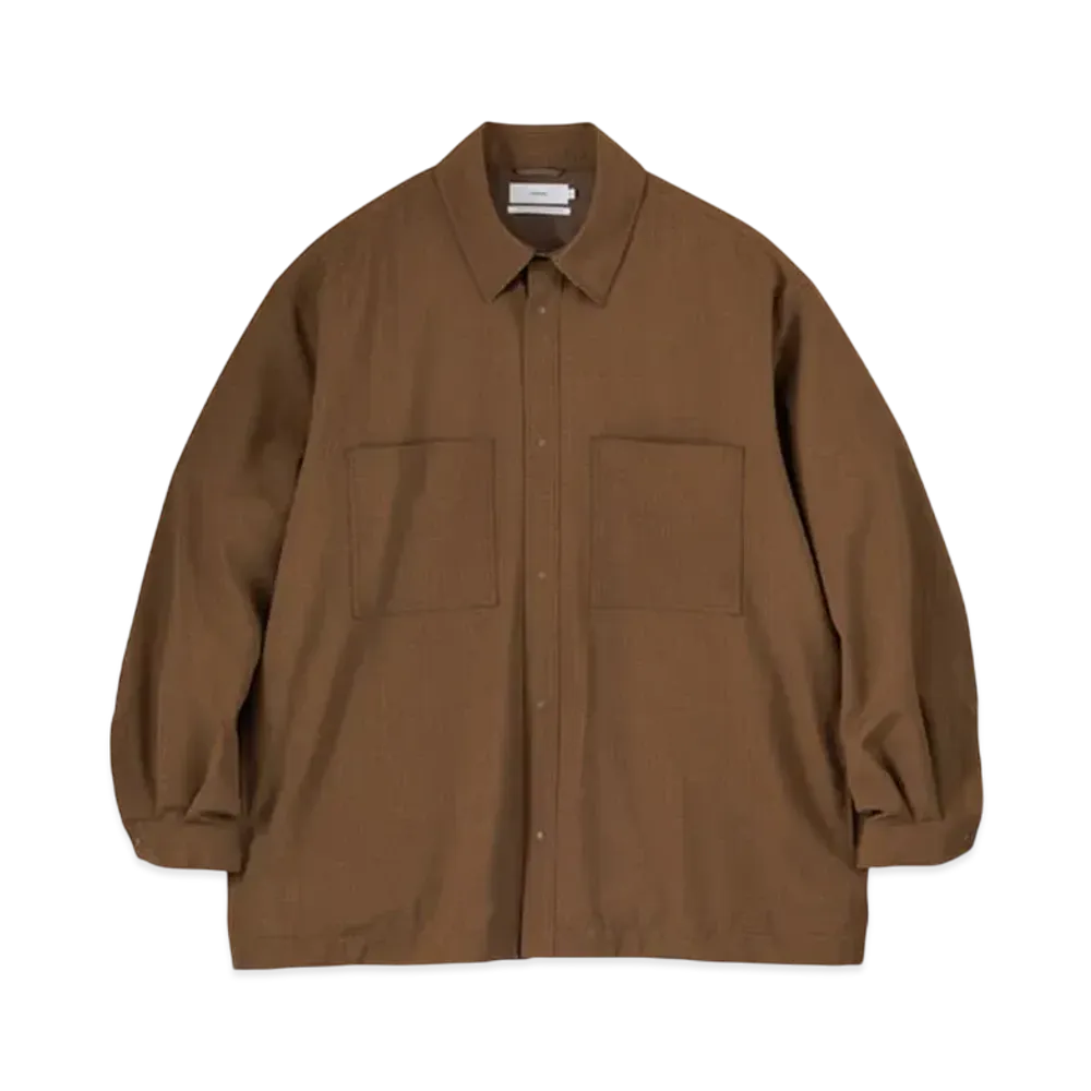 Graphpaper Tropical Wool Shirt Jacket "Brown"