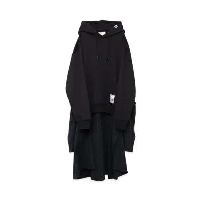 Maison MIHARA YASUHIRO Hoodie Combined Shirt Dress "Black"
