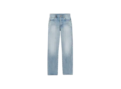 Saint Laurent Women's Cassandre Jeans "Hawaii Blue"