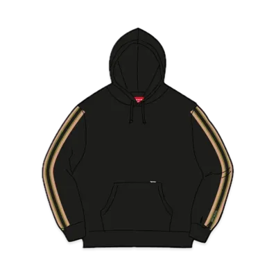 Supreme Half Zip Hooded Sweatshirt "Black"