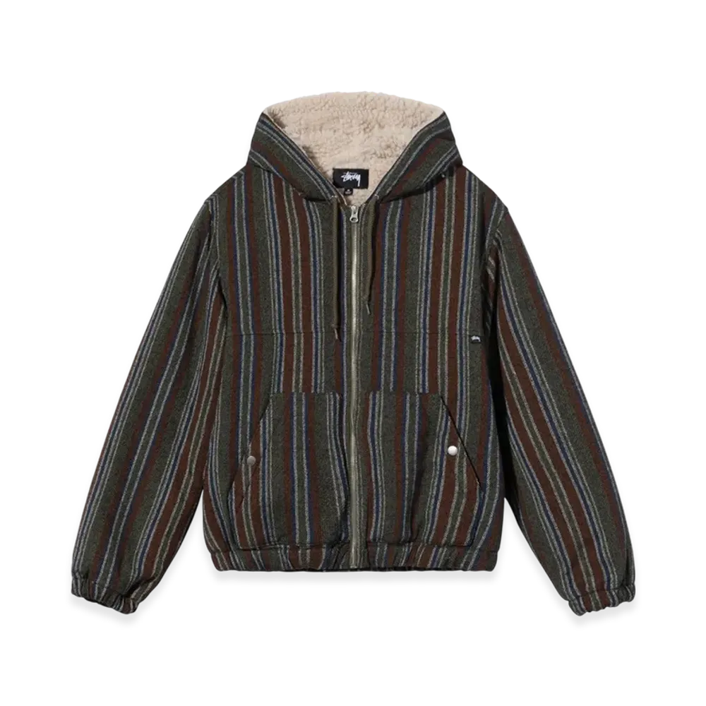 Stussy Wool Stripe Work Jacket "Olive"
