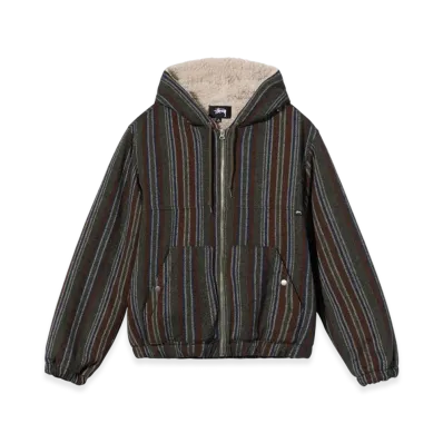 Stussy Wool Stripe Work Jacket "Olive"