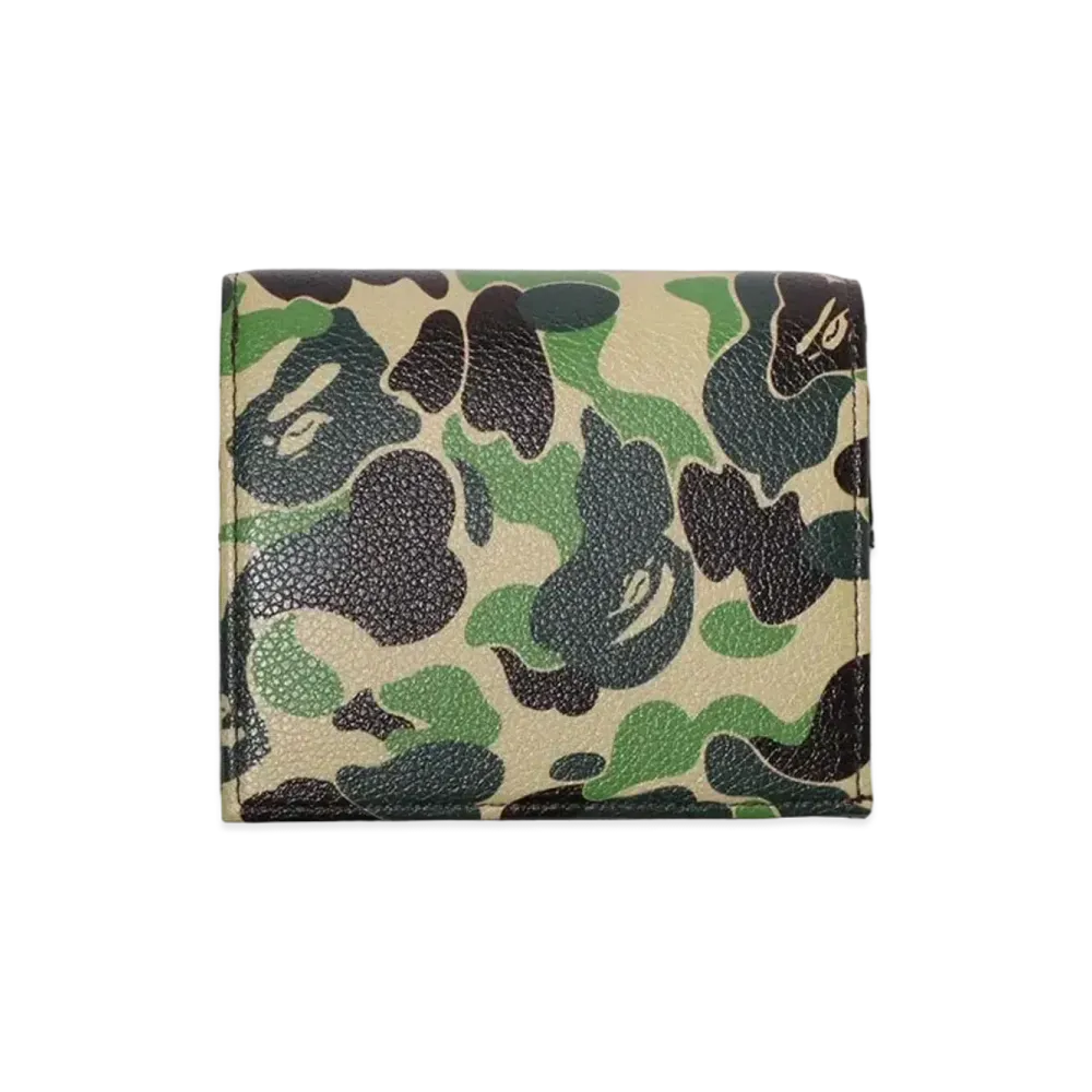 A BATHING APE ABC Camo Mini Wallet "Green"