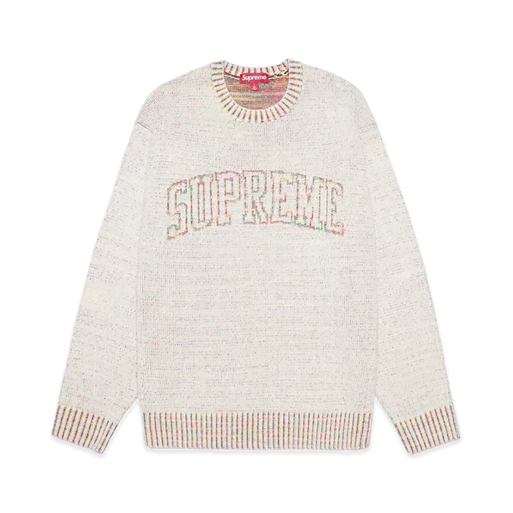 Supreme Contrast Arc Sweater "White"