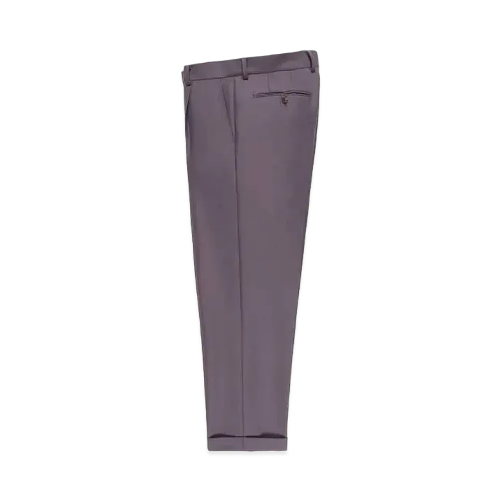 WACKO MARIA PLEATED TROUSERS (IMPOET FABRIC / DOEMEUIL) "Purple"