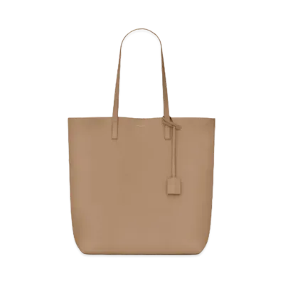 Saint Laurent Shopping Bag Saint Laurent N/S In Smooth Leather "Taupe"