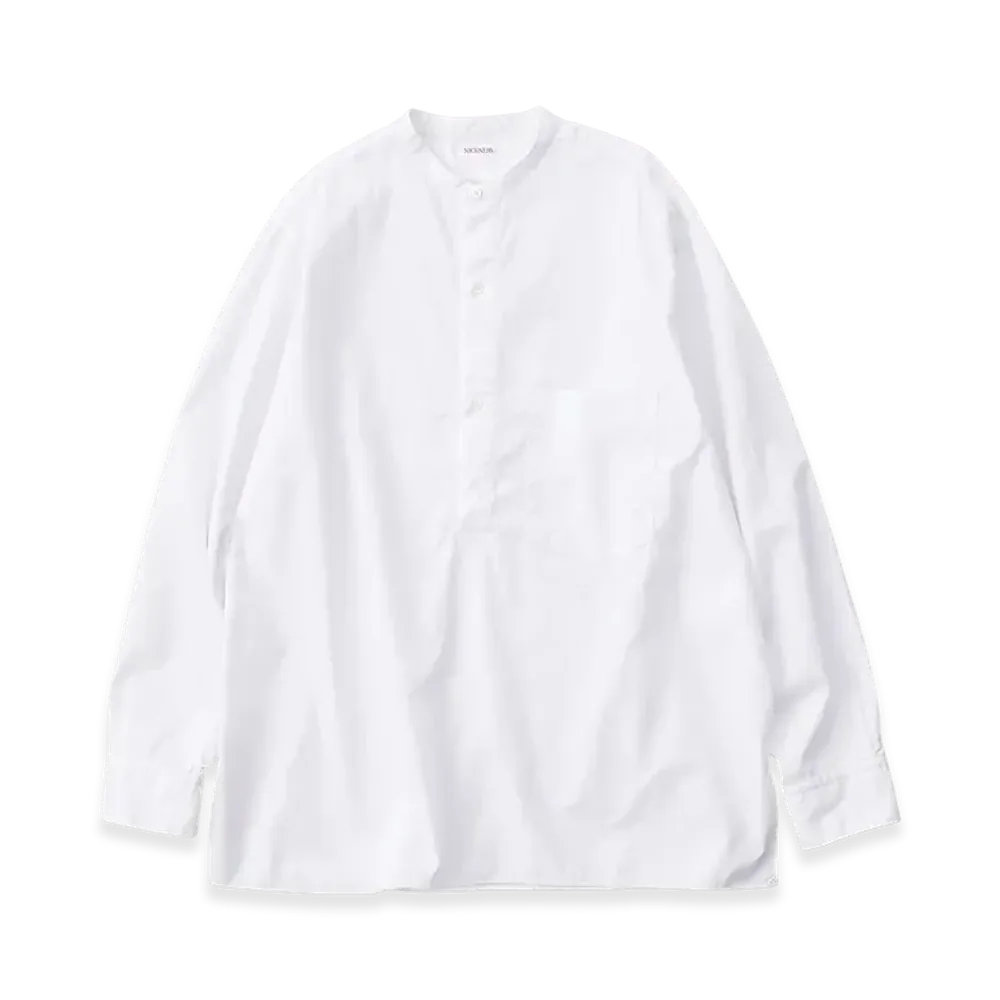 NICENESS Vogel Pin Tuck Pullover Shirts "White"