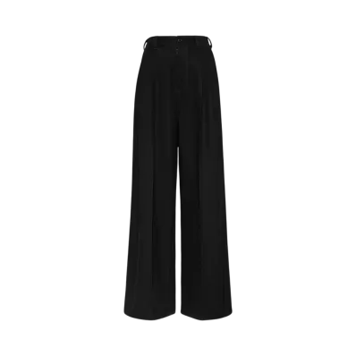 Maison Margiela Women's Pleated Wool Trousers "Black"