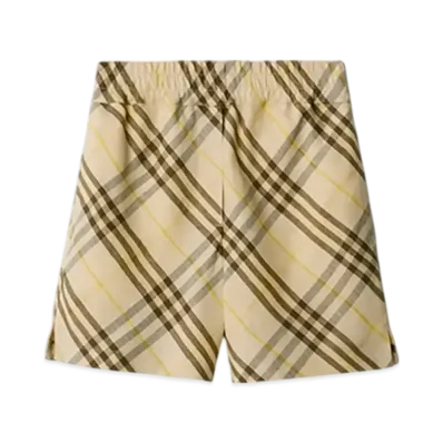 Burberry Check Linen Shorts "Wheat"
