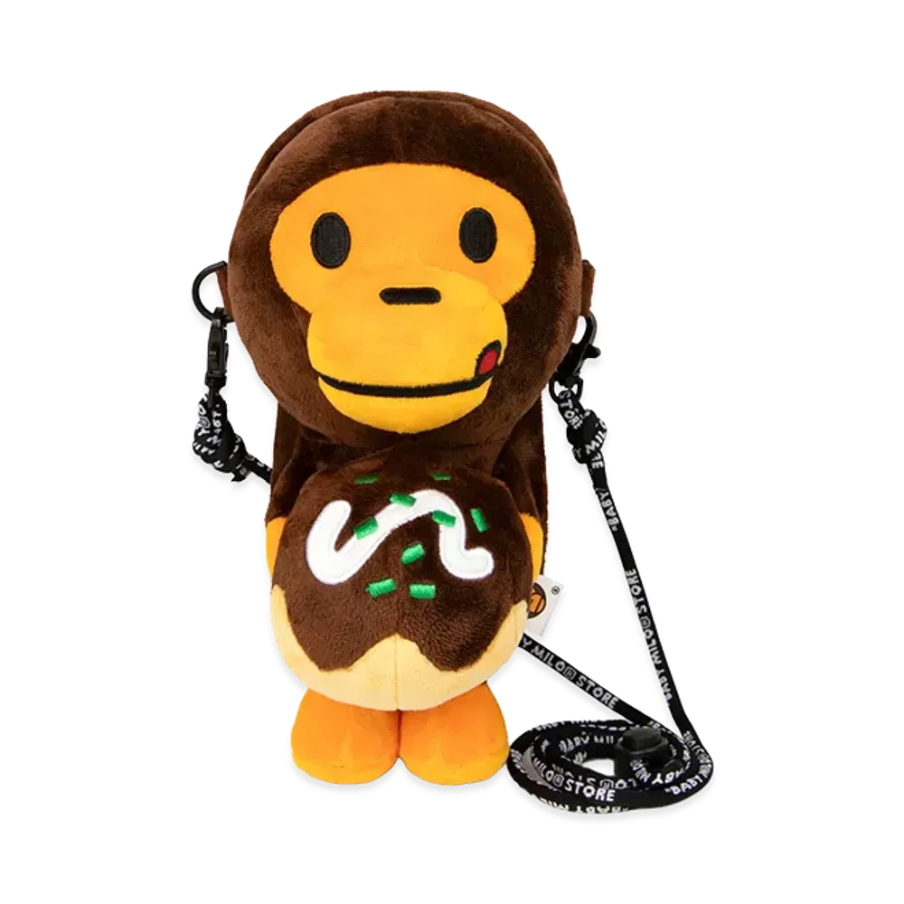 A BATHING APE Baby Milo Takoyaki Plush Doll Mobile Phone Bag "Brown"
