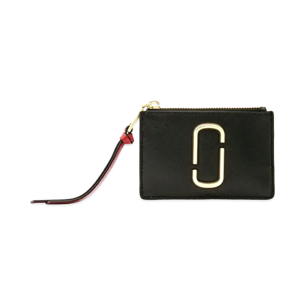 Marc Jacobs The Snapshot Top Zip Multi Wallet "Black/Chianti"