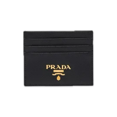PRADA Saffiano Leather Card Holder "Black"