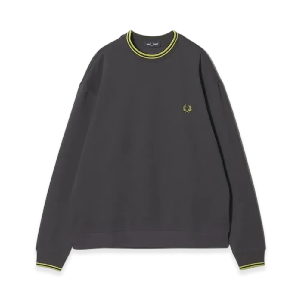 FRED PERRY x BEAUTY&YOUTH Twin Tipped Crew Neck Sweatshirt "Dark Gray"