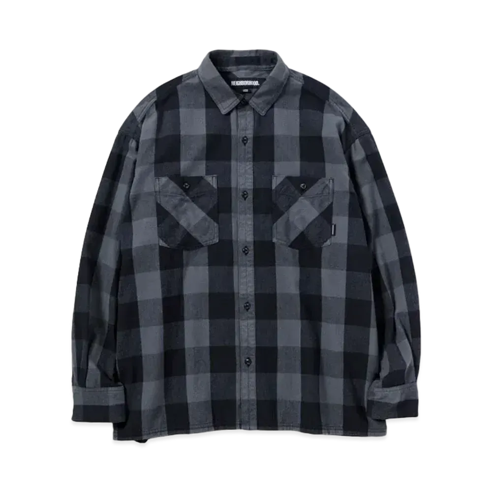 NEIGHBORHOOD Buffalo Check Shirt LS "Gray"