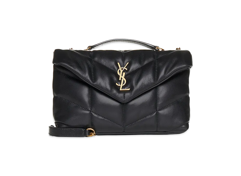 Saint Laurent Women's "Lou Lou Puffer" Toy Shoulder Bag "Black"