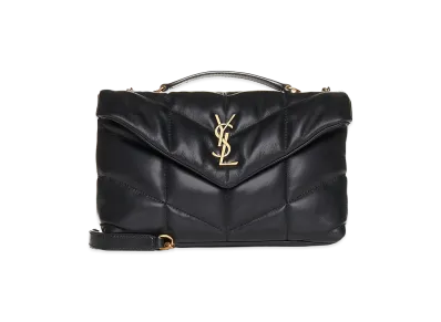 Saint Laurent Women's "Lou Lou Puffer" Toy Shoulder Bag "Black"