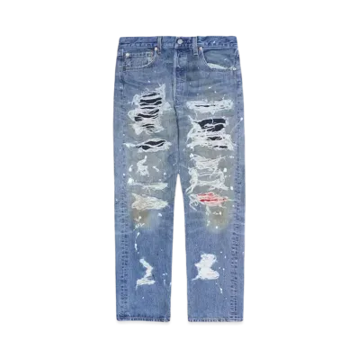 HYPE DROP x INNOCENCE NYC EXCLUSIVE DESTROY DENIM PANTS 34inch "Indigo"
