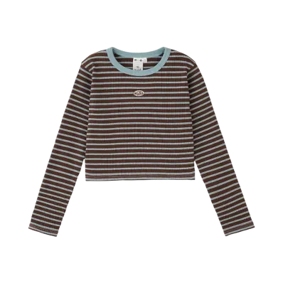 X-Girl Oval Logo L/S Top "Brown"