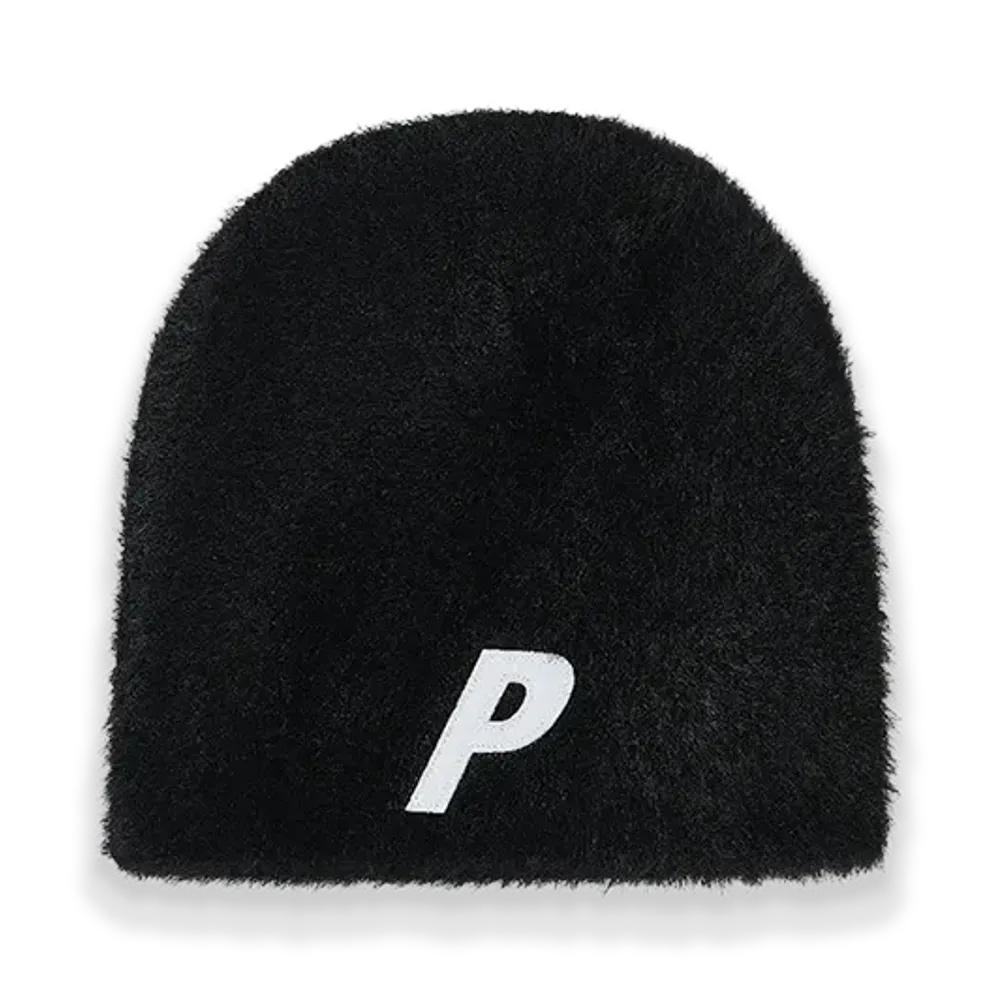 PALACE Faux Mohair P Nein Cuff Beanie "Black"