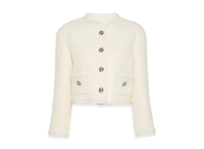 GUCCI Women's Wool Blend Blazer "Beige"