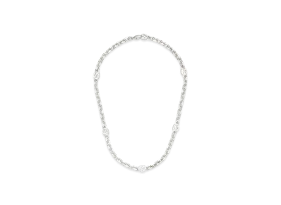 GUCCI Interlocking Chain Necklace "Silver"