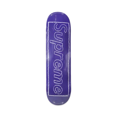 Supreme x KAWS Chalk Logo Skateboard "Purple"
