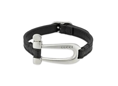 GUCCI Stirrup Leather Bracelet