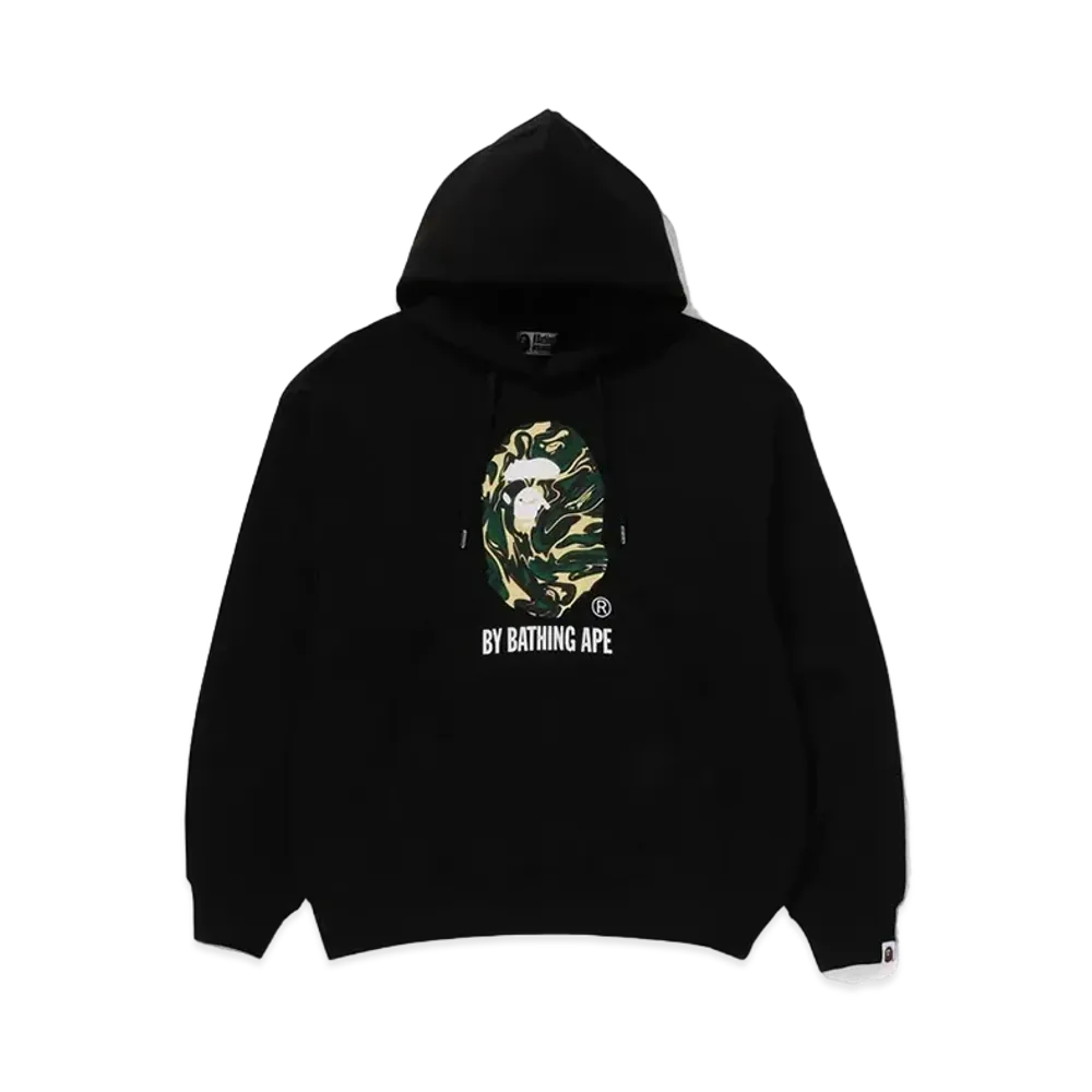 A BATHING APE Marbling Camo By Bathing Ape Relaxed Fit Pullover Hoodie "Black"