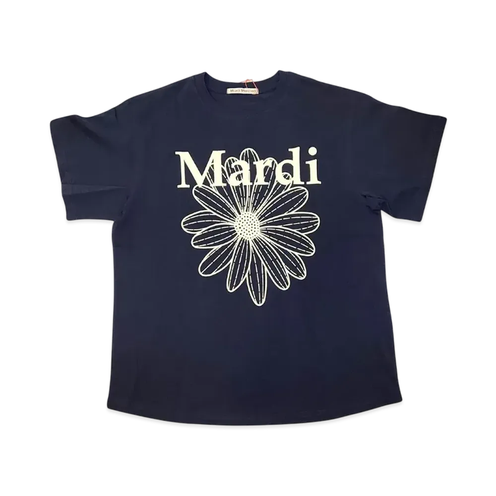 Mardi Mercredi T-Shirt Flowermardi "Navy Lemon"