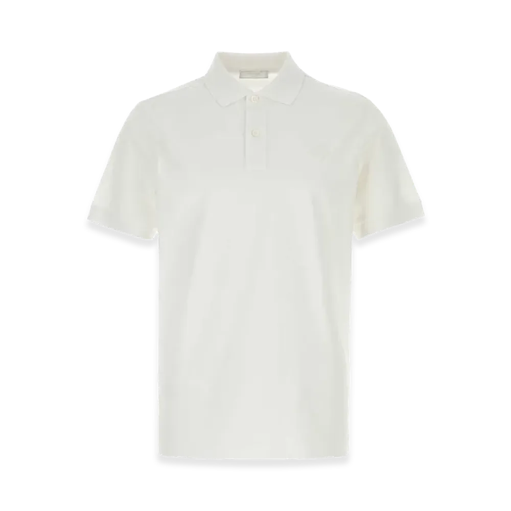 PRADA Cotton Piquet Polo Shirt "White"