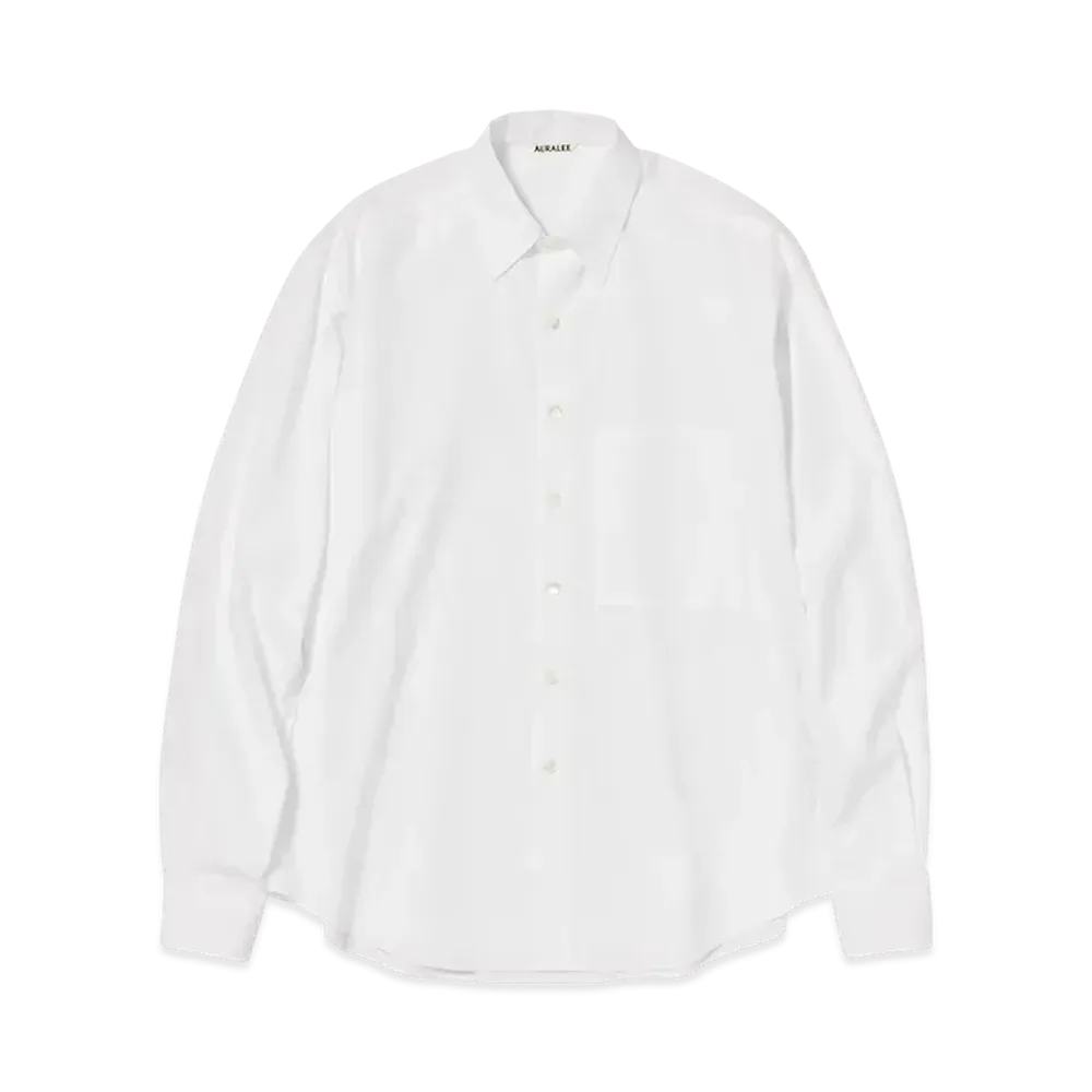 AURALEE Washed Finx Twill Big Shirt "White"